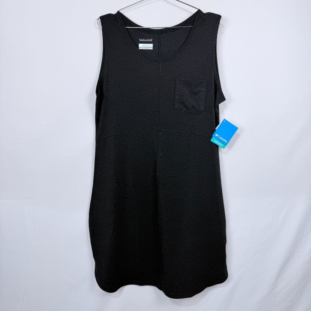 Columbia Sleeveless Omni-Wick Pocket Tunic Dress Black XL NWT